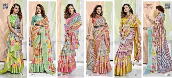 Anulata By Vallabhi Cotton Linen Printed Sarees Wholesale Shop In Surat